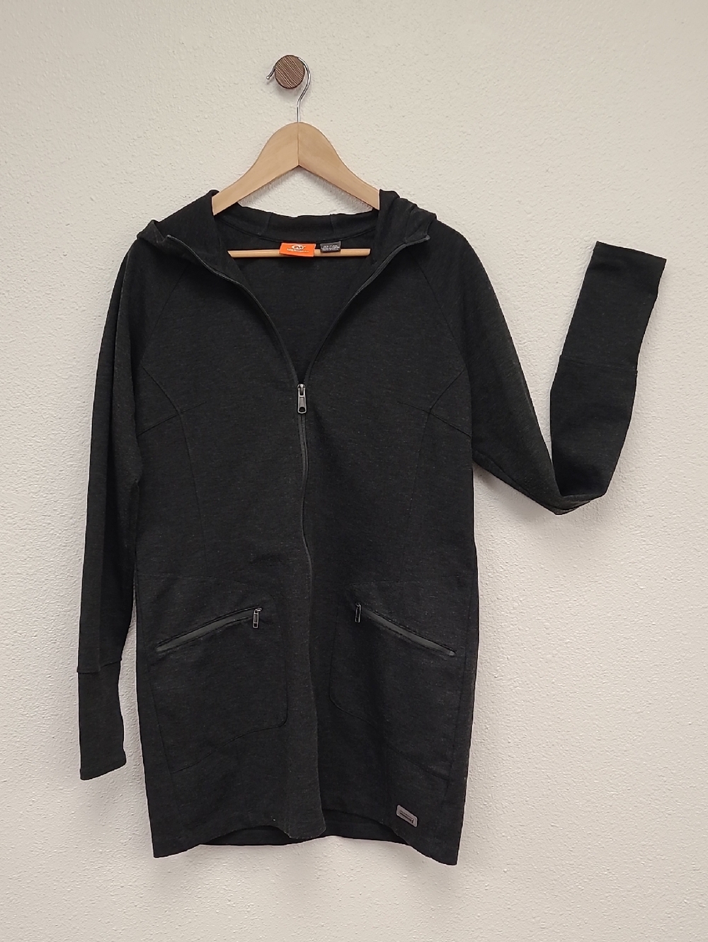 Merrell Charcoal Gray Extra Long Full-Zip Hoodie